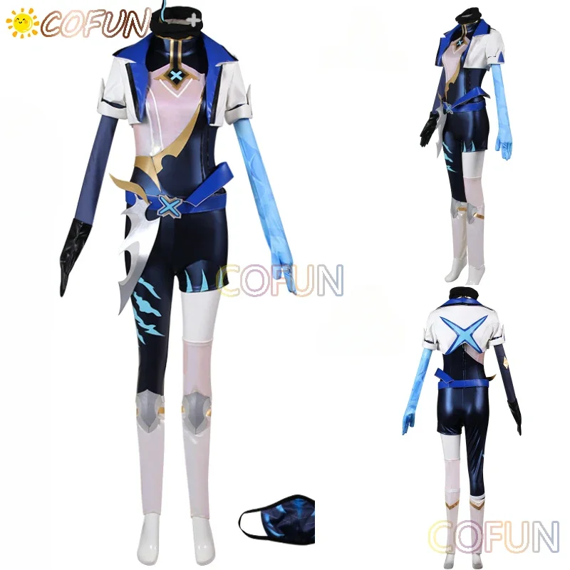 COFUN Game LOL Akali S12 Champion Skin Косплей Костюм Хэллоуин Наряды Женская одежда в стиле аниме