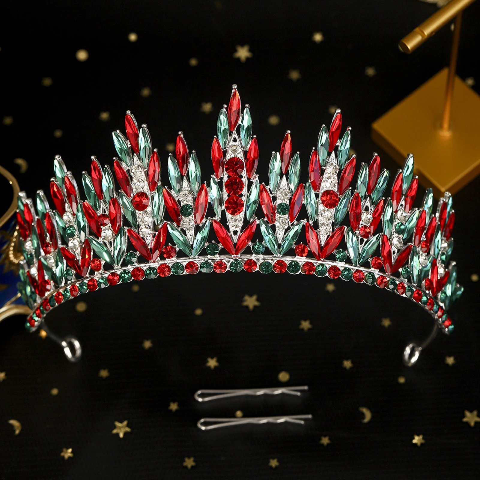 Для женщин и девочек диадемы короны для рождественской вечеринки