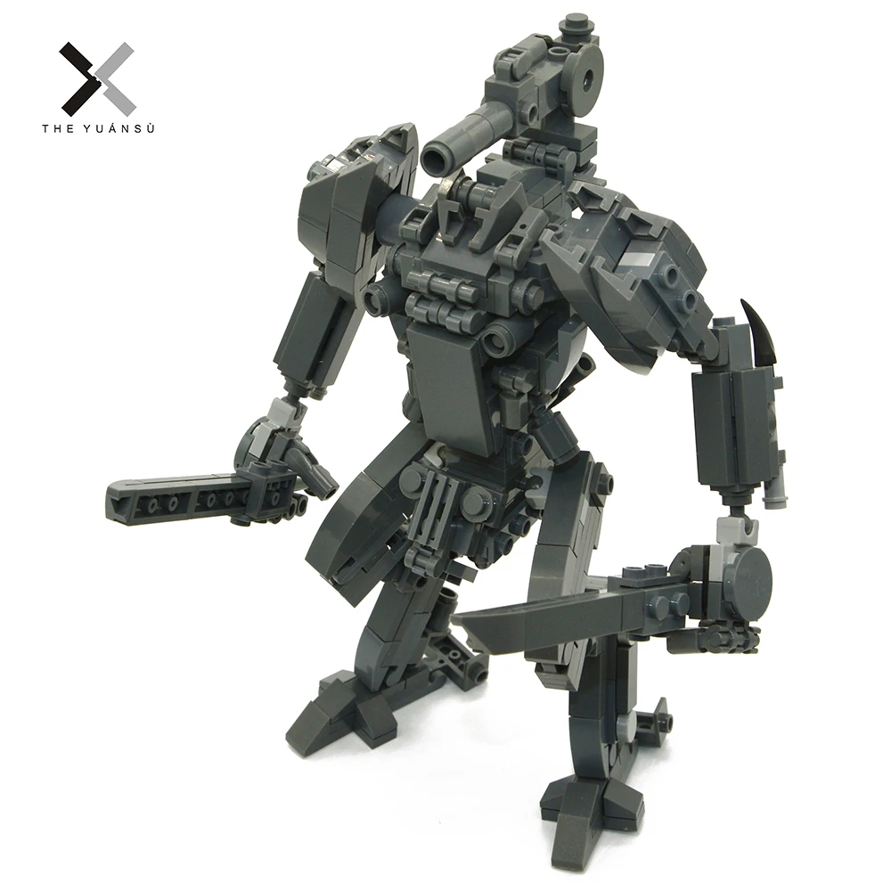 

DIY MOC Original Mecha Plug-in Assembly Sci-fi Building Block Metal Gear M4 battle droid Pole Combat Robot Soldier Model