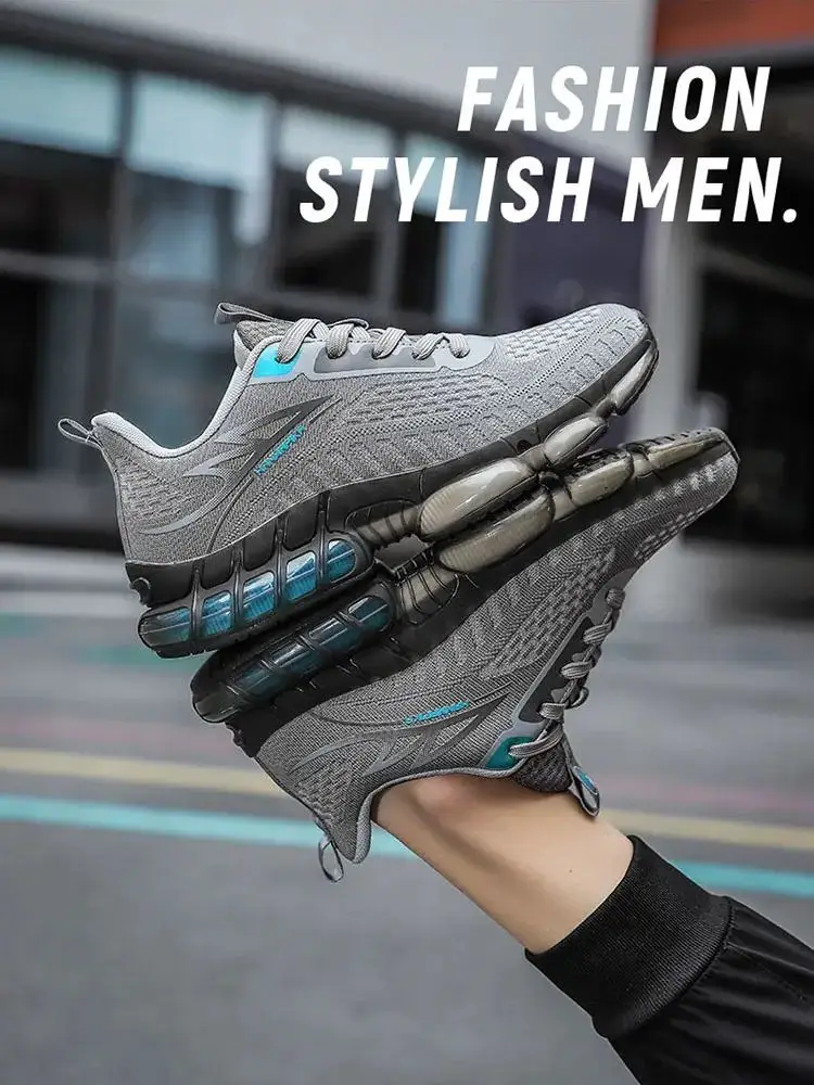 

Men's Spring Autumn Mesh Casual Sport Shoe Lovers Thick Sole Non Slip Breathable Cushioning Large Size Outdoor Running Shoes