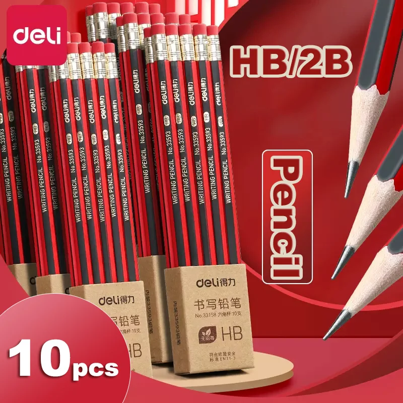 Hb 2b With Eraser Pencil Student Writing Drawing Pencils Stationery Supplies