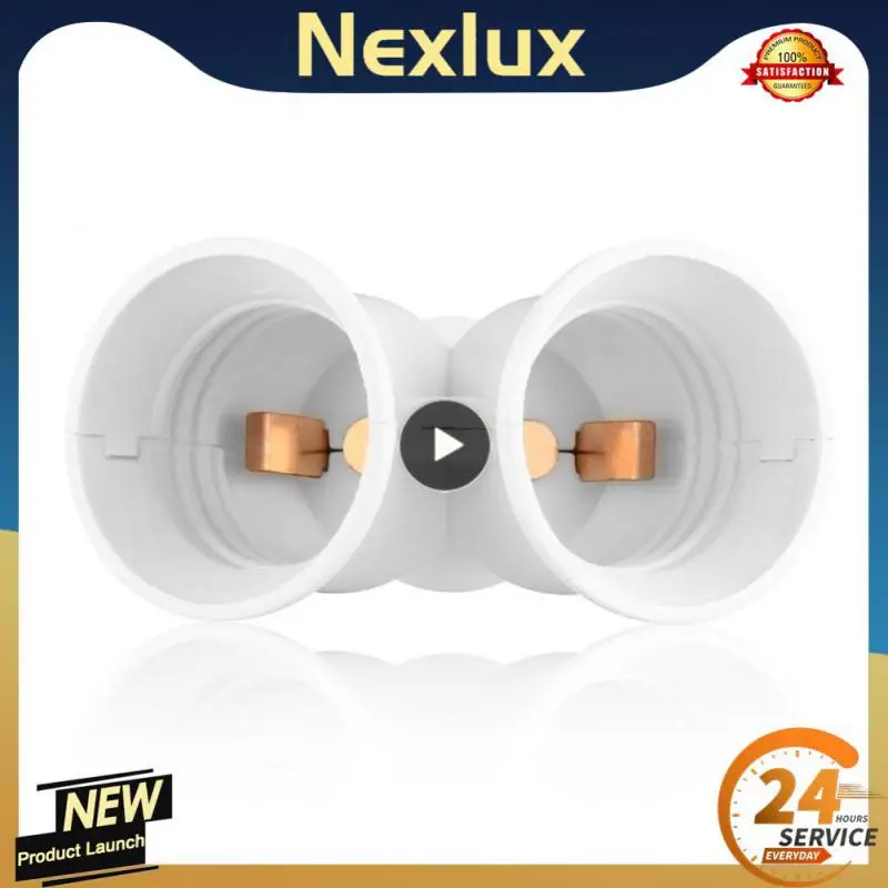 

5~20PCS Household Splitter Adapter E27 To 2-e27 2 In 1 E27 Socket Bulb Holder Accessories Tools Lamp Holder Portable Creative
