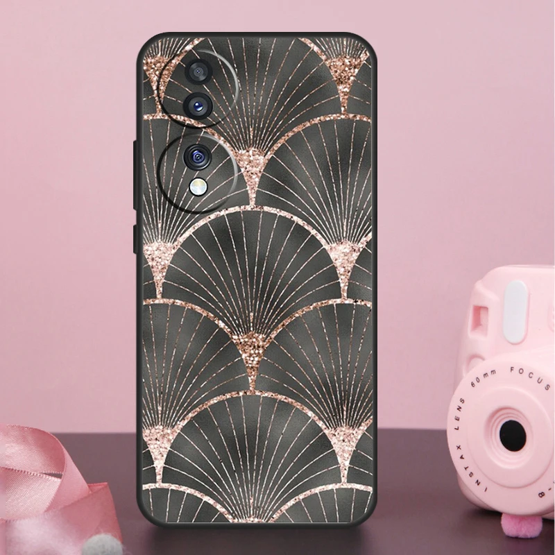 Фото Роскошный чехол с золотой фольгой для Honor 400 Pro, 200, 50, 70, 90, X9a, X9b, X9c, X9d, X8b, X8c, Win Magic 7 Lite, 5, 6, 8 Pro №2