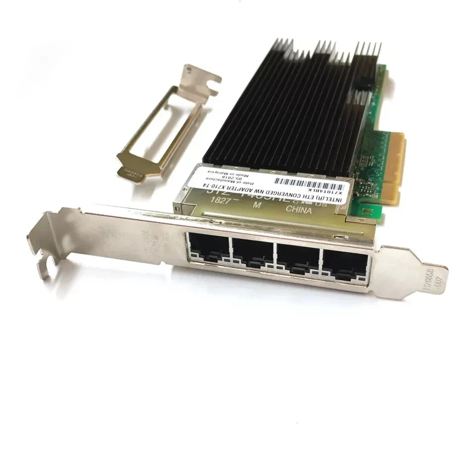 Новый сетевой адаптер Intel X710-T4 Ethernet Converged Network Adapter X710T4 X710T4BLK с 4 портами (art.: 3920cf581cedb) - 3920cf581cedb