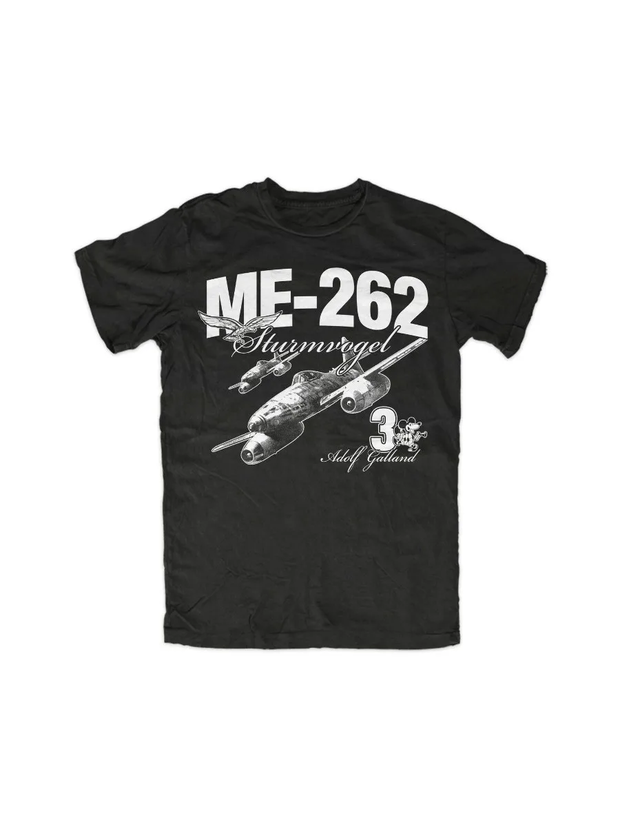 Легенда немецких ВВС Авиатор Асе. Футболка Me-262 истребитель Галланда эскадрильи.