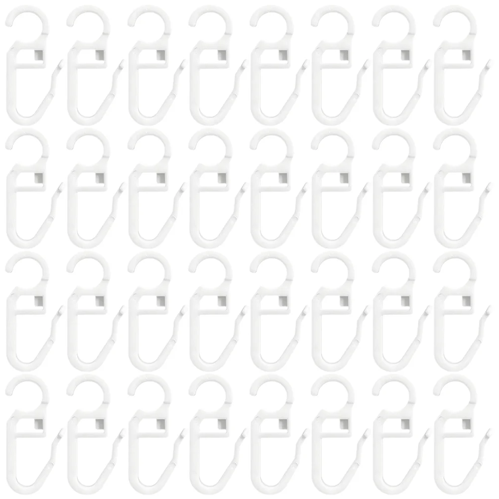 

50 Pcs Curtain Rail Hangers Hook Replacement Bath Window Curtains Plastic Accessories Shower Supplies Drapes