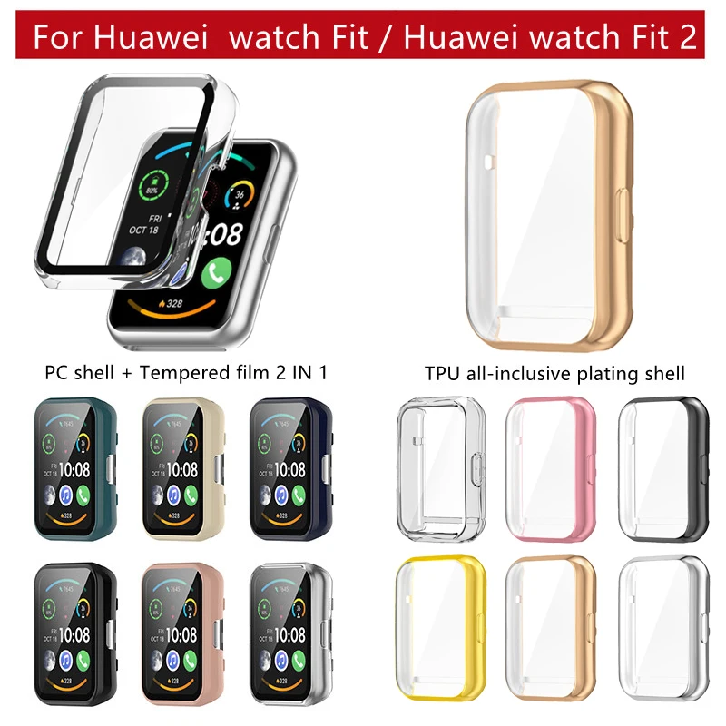 Cover For Huawei Watch fit 2 Case Smartwatch Plated Accessories TPU Bumper All-Around Screen Protector |