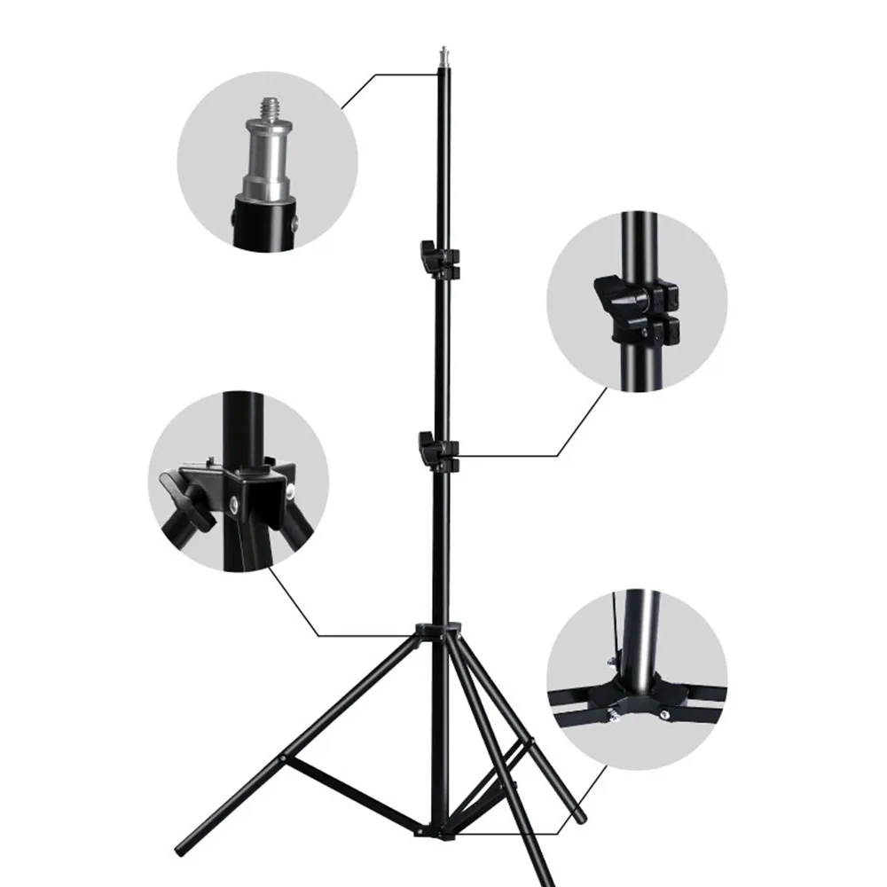 

Tripod for Phone Mobilephone Selfie Stick Adjustable Light Stand 1/4 Screw Head For Photo Studio Flashes Photographic Softbox