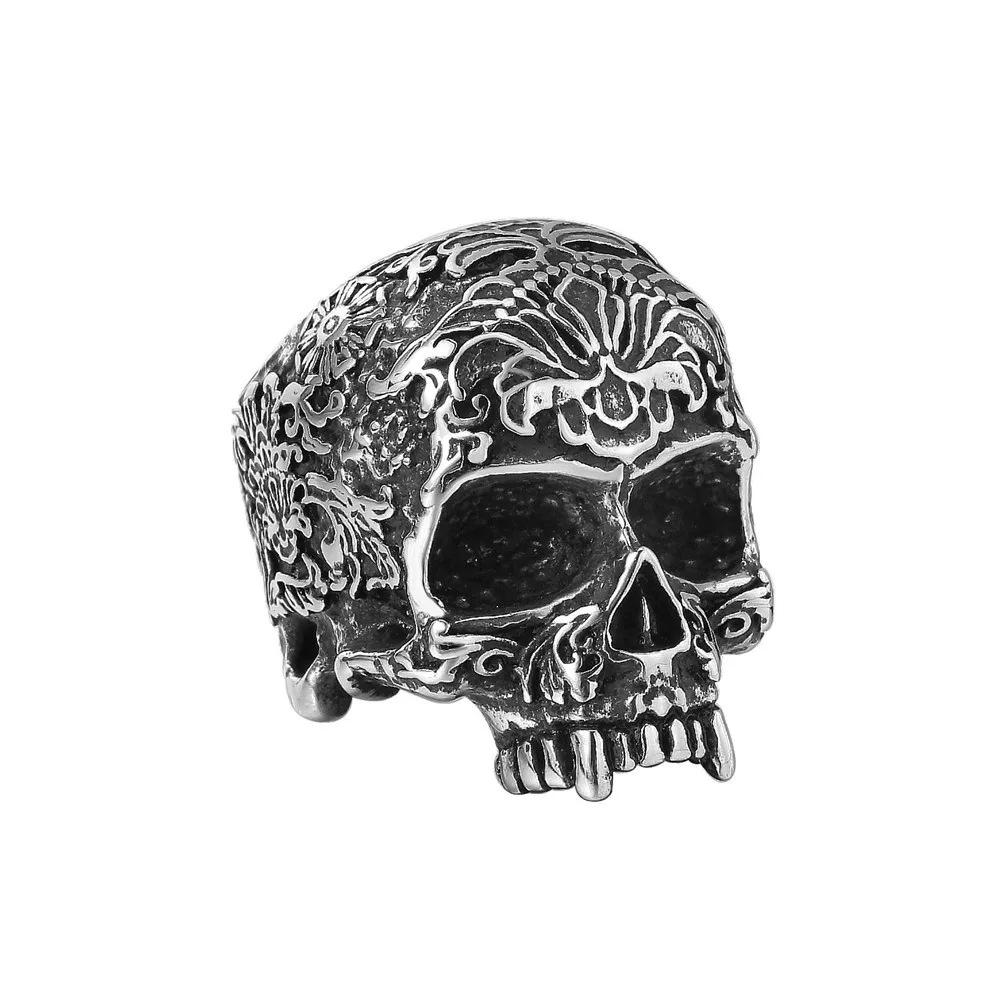 

2022 New Cool Skeleton Skull Couple Rings High Quality Stainless Steel Jewelry for Women Man Gift Nightmare Before Christmas