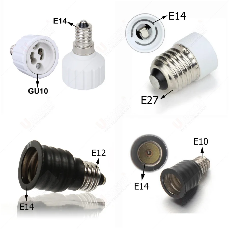 1 шт., Цоколь для лампы E14/E27/B22/E10/E12/GU10/G9