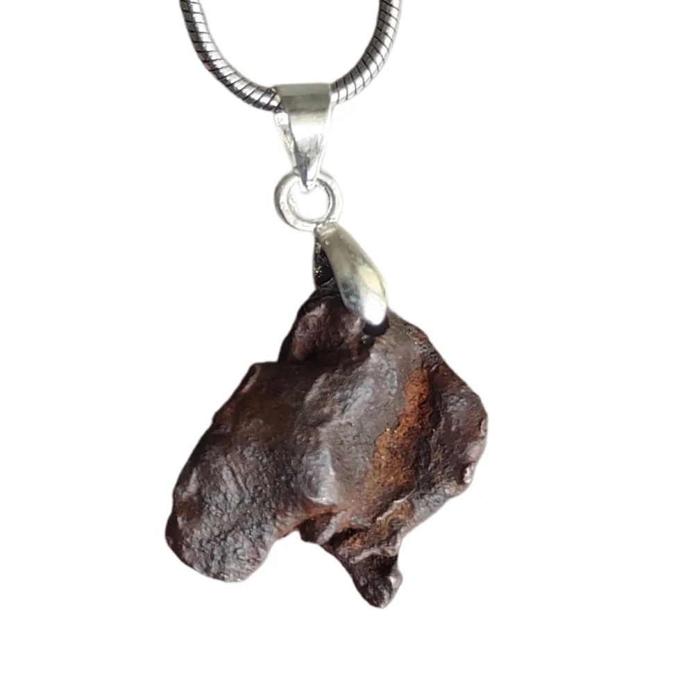 

Camille Iron Meteorite Pendant Amulet Gebel Kamil Natural Meteorite Material Iron Meteorite Specimen - CD119