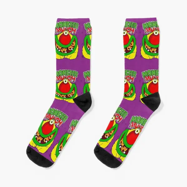 

Monster Munch Pickled Onion Crew Socks Autumn Best Sports Winter Black Short Pattern Cotton Funny Unisex Cute Cartoon