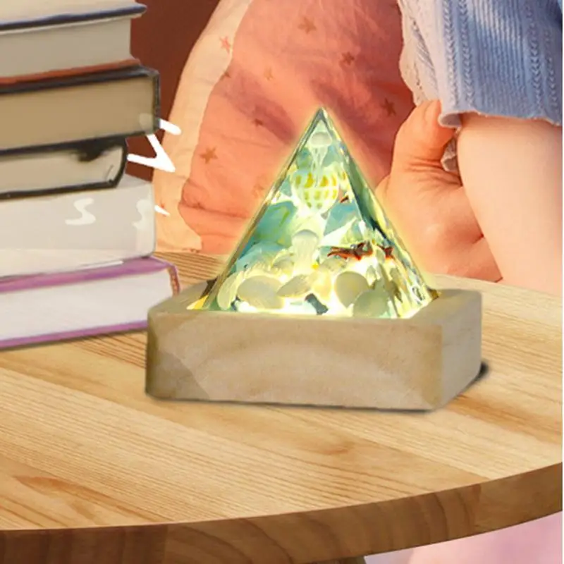 Украшения в виде пирамиды держатель лампы искусство Вдохновляющие Хрустальные