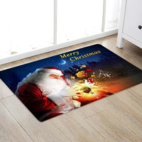 santa welcome rug christmas animal elk flannel door mat for bedroom bathroom kitchen carpet entrance doormat outdoor xmas