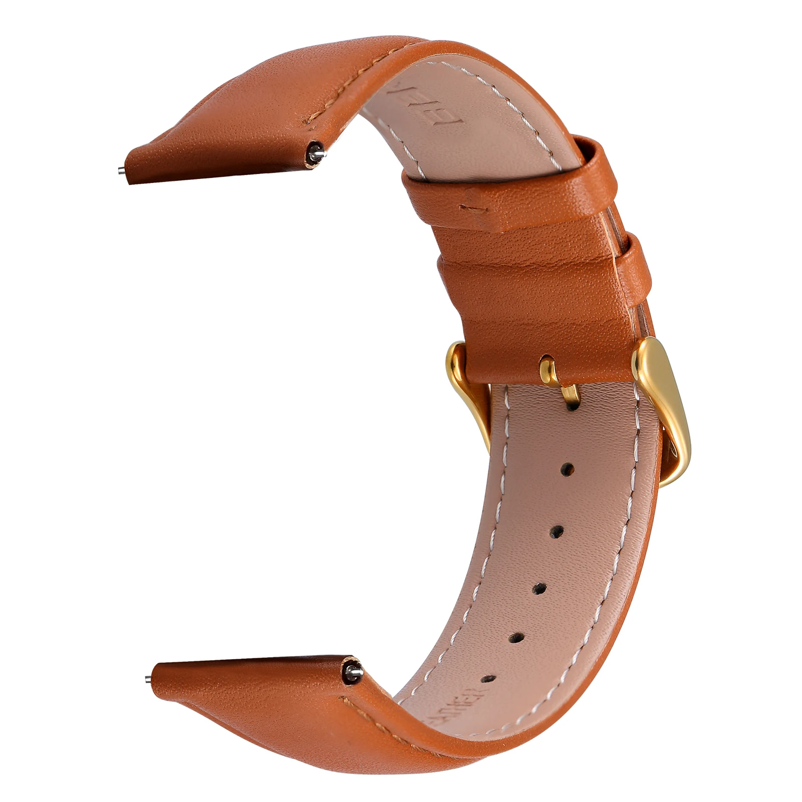 Watchband Quick Release Top Genuine Brown Leather Strap Square Steel Buckle Width Marked 20mm 22mm Waterpoof Папружка Band
