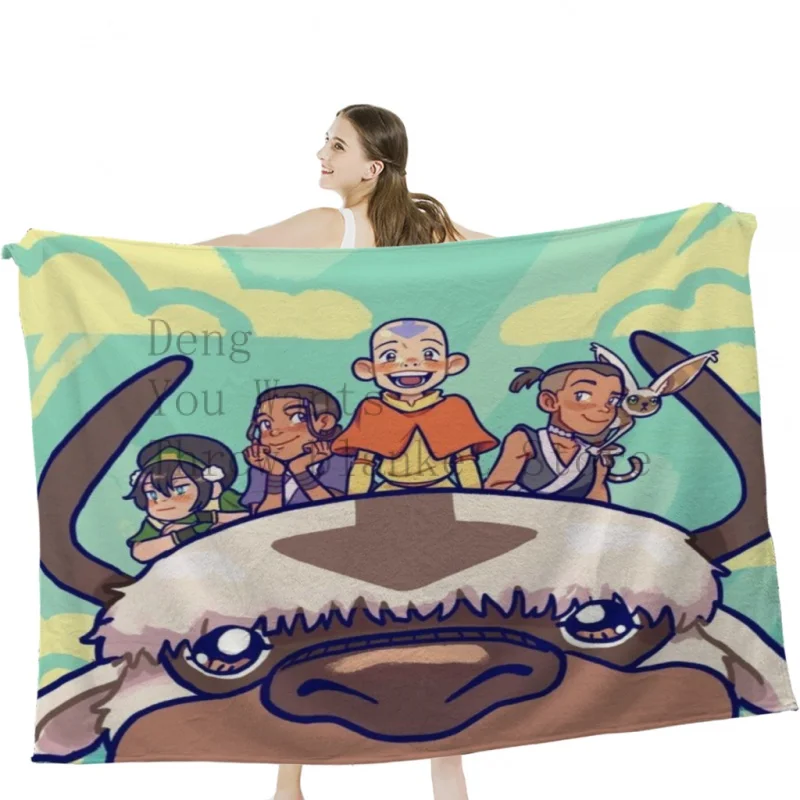 

Avatar and Appa Soft Velvet Blanket Lightweight Bed Blanket Home Decor Fleece Blanket