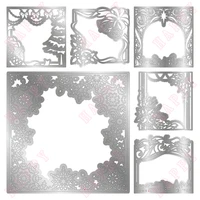 clear stamps or metal cutting dies home for christmas falling snow star foliage diy craft making greet card scrapbook embossing