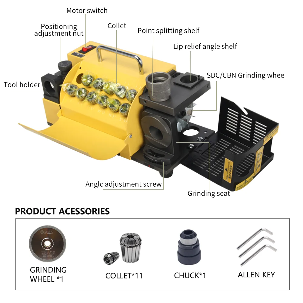 MR-13D MRCM 3-13 мм небольшая портативная точилка для сверл с колесом CBN