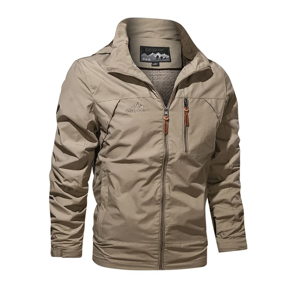 Ветровка мужская с воротником-стойкой функциональная куртка мотоциклетный шлем