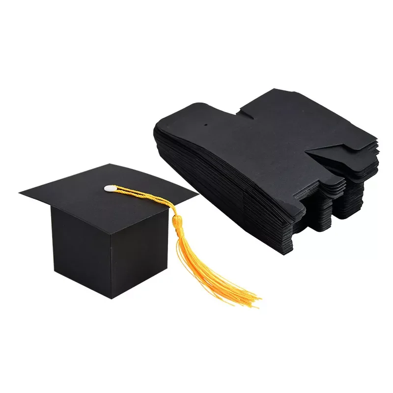 

New 5/10pcs Doctor Hat Cap Candy Box Gift Packaging Box for Graduation Party Decoration Supplies Congrats Gift Bags 2022