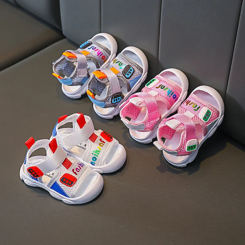 

Детские босоножки на мягкой подошве STP030, сандалии для первых шагов, летняя пляжная обувь для маленьких мальчиков