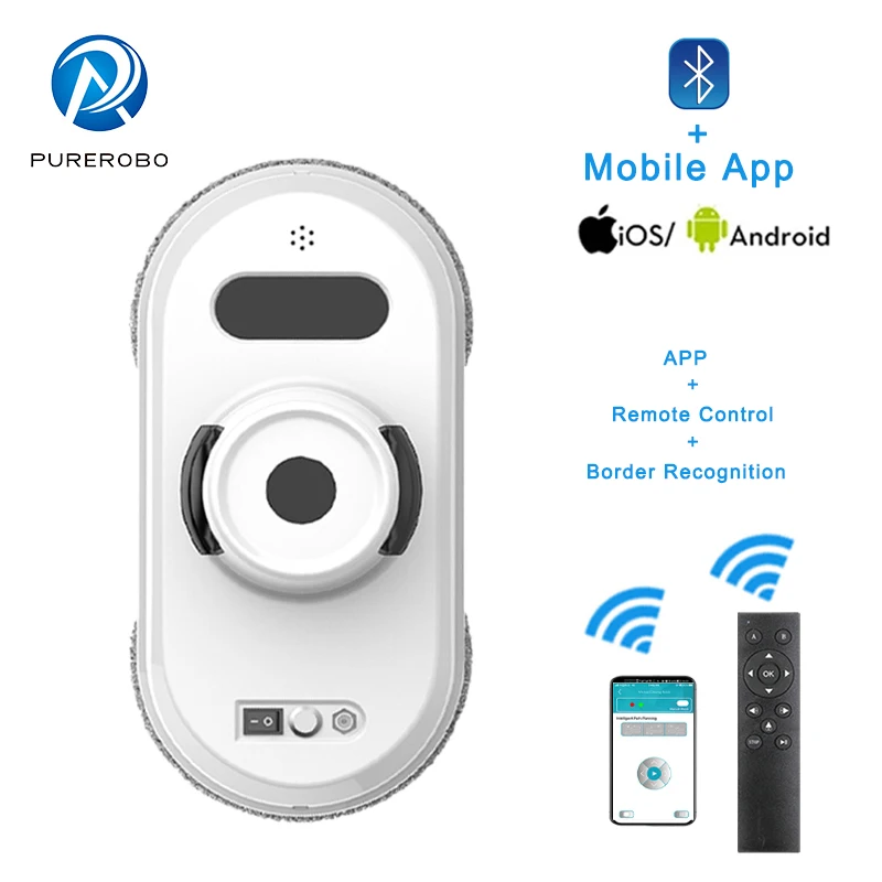 

Purerobo W-R3 Window Cleaning Robot High Suction Electric Window Cleaner Robot Anti-falling Remote Control Glass Vacuum Cleaner