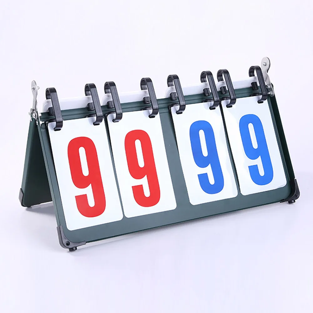 

1pc 4 Digital Scoreboard Tabletop Portable Sports Coach Scoreboard For Football Volleyball Basketball Badminton Tennis Soccer