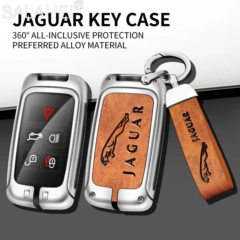 

Zinc Alloy Car Smart Remote Key Fob Case Cover Shell For Jaguar XE XF E-Pace F-Pace A9 A8 X8 XJ XFL XJL Keychain Accessories