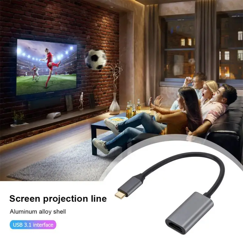 

C-HDMI-совместимый адаптер кабель Type C 4K USB 3,1 HDTV конвертер кабель для проектора ПК MacBook ноутбука планшета