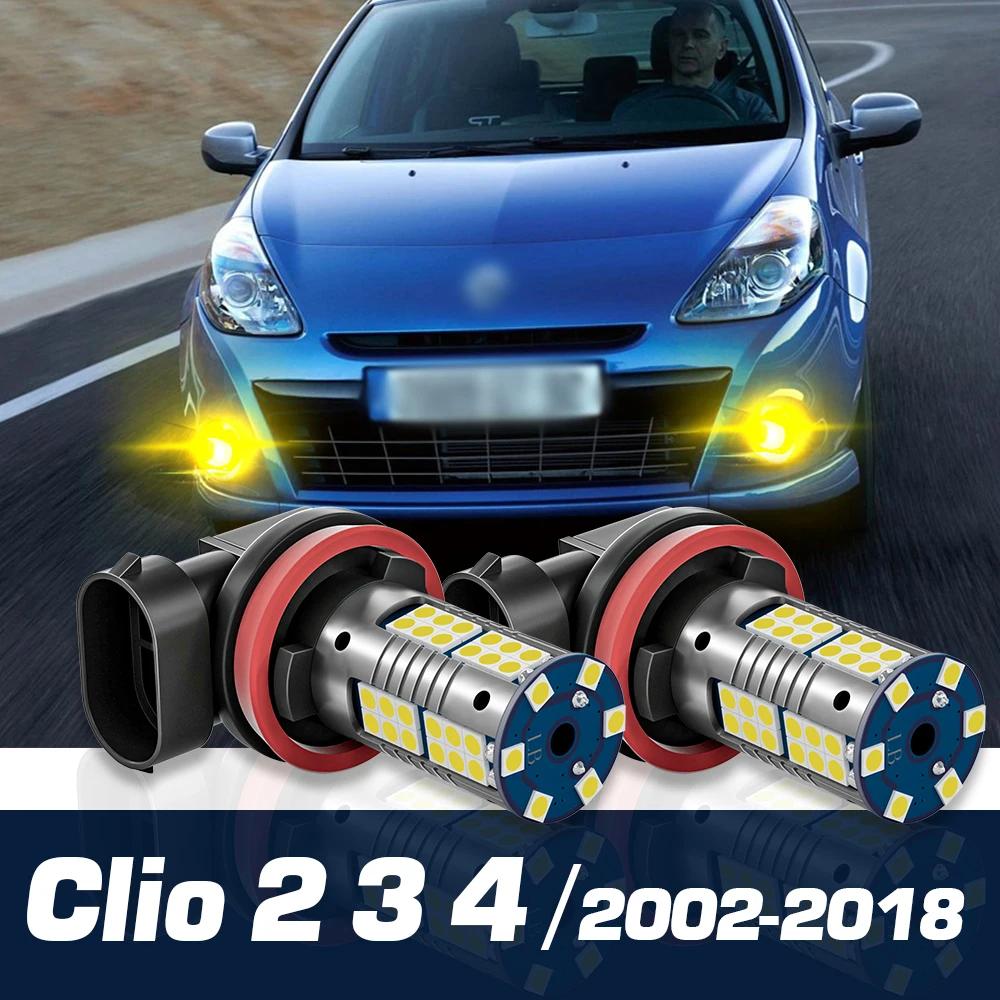 

2pcs LED Fog Light Canbus Accessories For Renault Clio 2 3 4 2002-2018 2006 2007 2008 2009 2010 2011 2012 2013 2014 2015