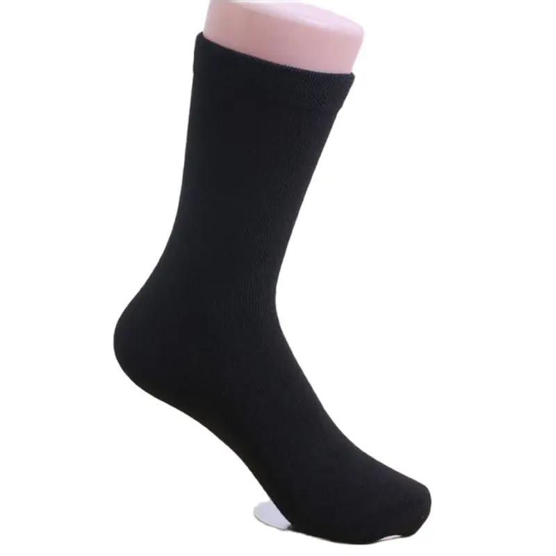 

Мужские однотонные дышащие хлопковые носки, Классические однотонные деловые носки, пять цветов, один размер, Осень-зима 2023
