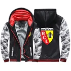 Мужская Повседневная зимняя утепленная куртка с принтом в виде линз Европейского клуба, новая флисовая куртка на молнии с капюшоном, однотонная модель