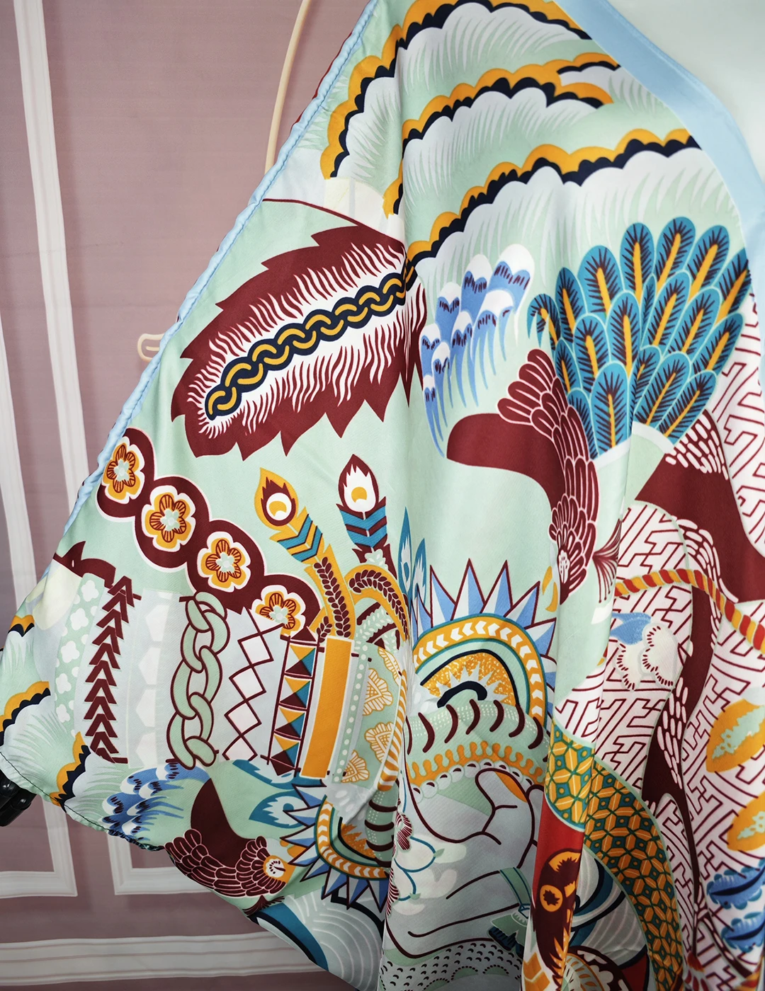 Летнее богомское Африканское популярное Новое шелковое Свободное длинное