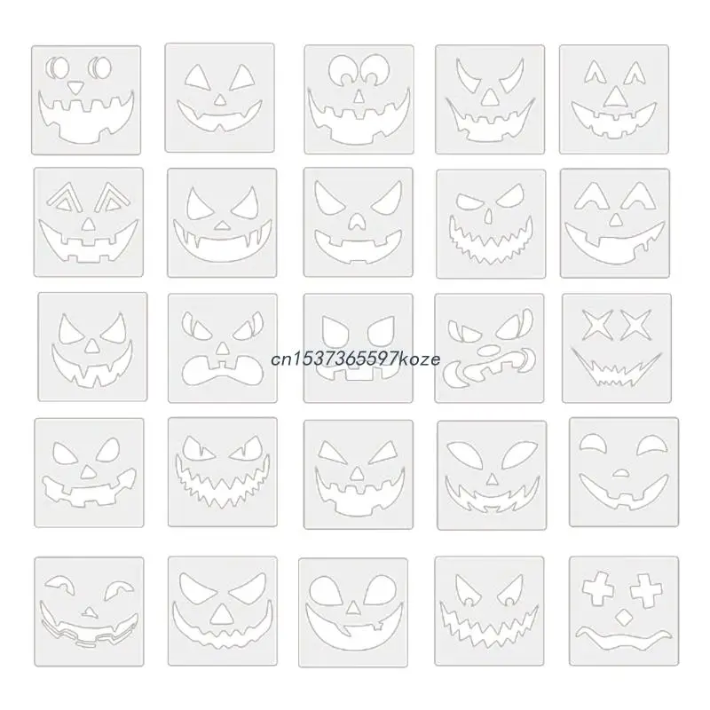 

25 Pieces Halloween Painting Templates Drawing Stencil for wood Canvas Metals