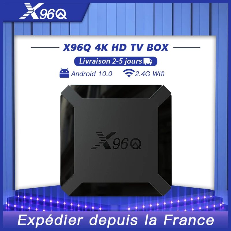 

X96Q IPTV Box Smart Android 10.0 1GB 8GB 2GB 16GB Allwinner H313 Quad Core 2.4G Wifi Media Player 4K IPTV Box Ship From France