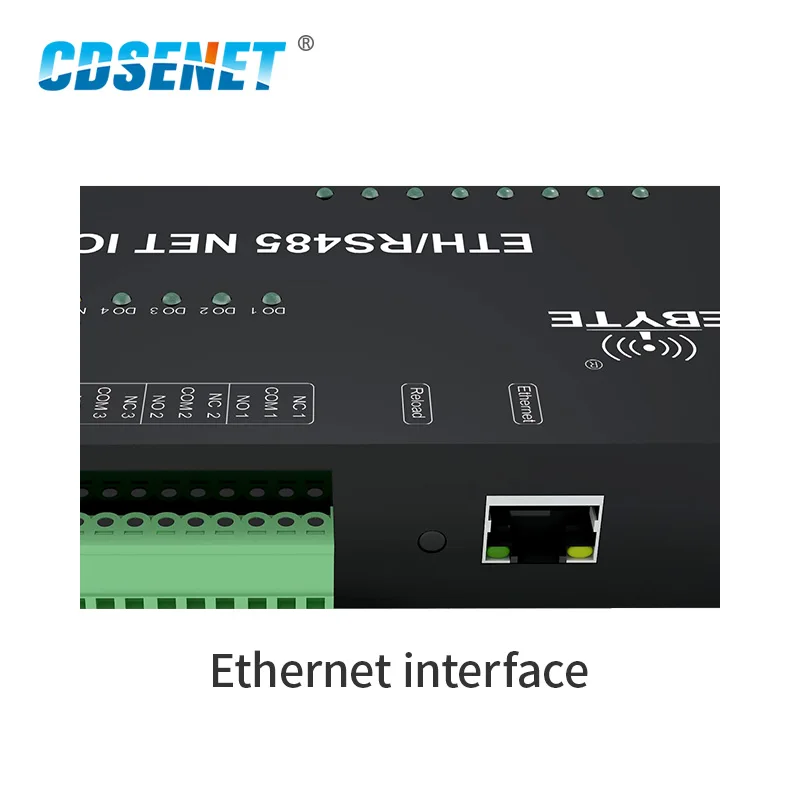 Ethernet RS485 12 Way Network IO Controller Modbus TCP RTU Analog Digital Input Relay Output Master Slave Socket Connection