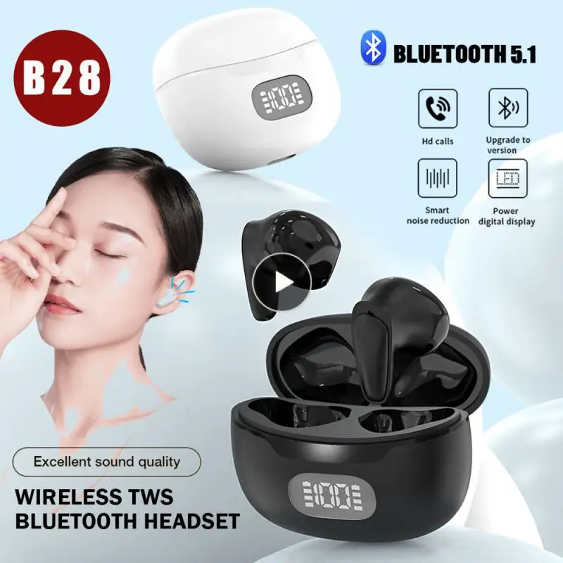 

Stereo Led Digital Display Wireless Headsets Long Standby Earphones Noise Reduction Touch Control Sport Headset Earbuds Mini