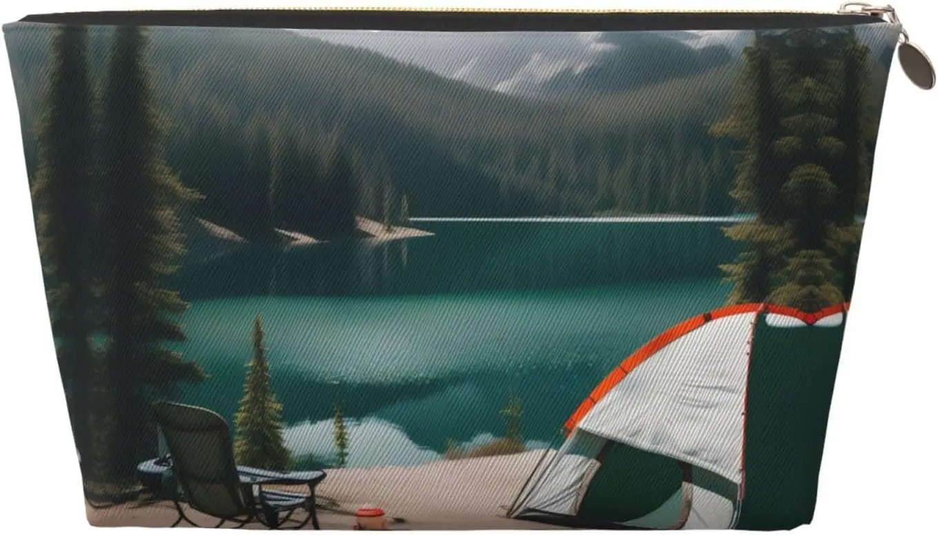 Дорожная косметичка из золотой кожи единственный органайзер для макияжа Serenity Lake