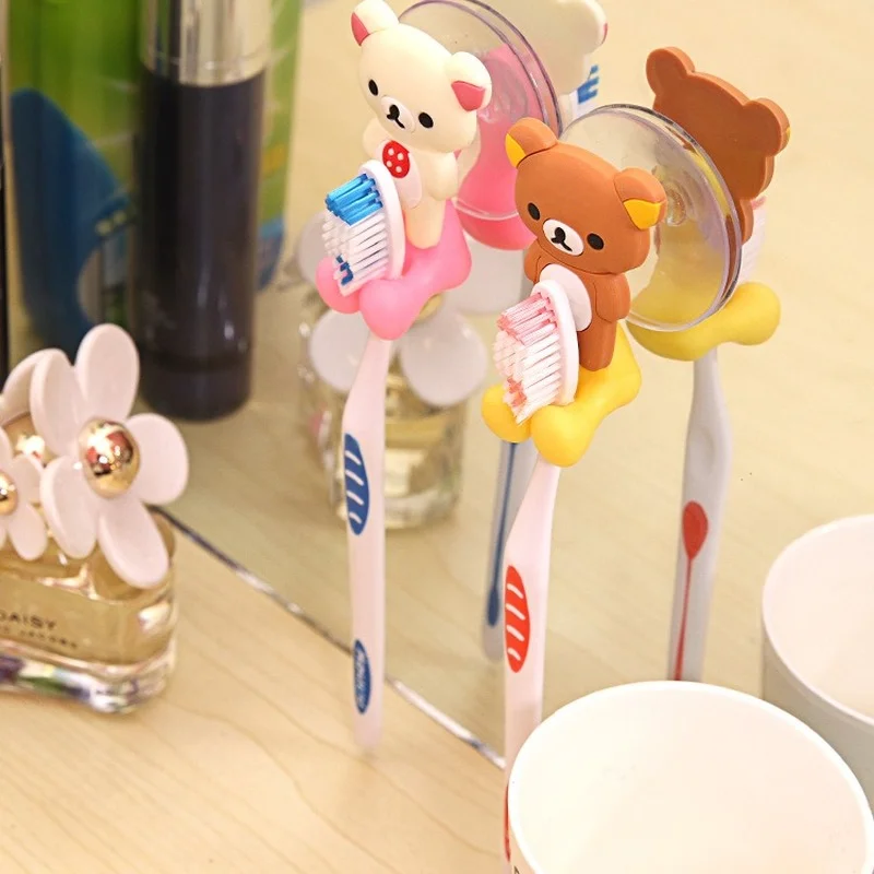 

Tooth Brush Mother Kids Bath & Shower Products Toothbrush Holder Suction Cartoon Animal Toothpaste Storage Rack Accessories