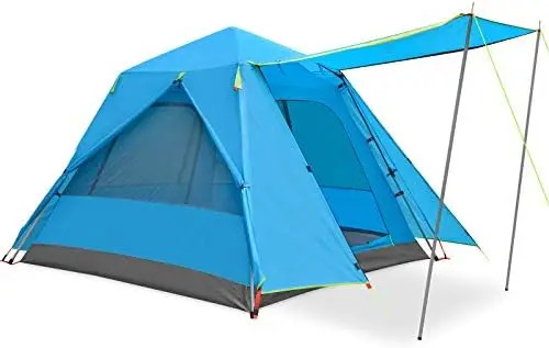 

Tents 3 Person Waterproof Instant Tents 3 People Cabin Tent Easy Setup with Sun Shade Automatic Aluminum Pole Cot Ultralight ten