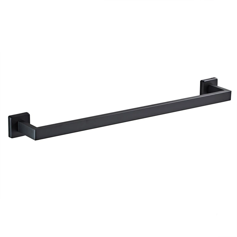 

Bath Towel Rack -Square Base Thicken SUS304 Stainless Steel Towel Bar For Bathroom, Bathroom Accessories Towel Rod