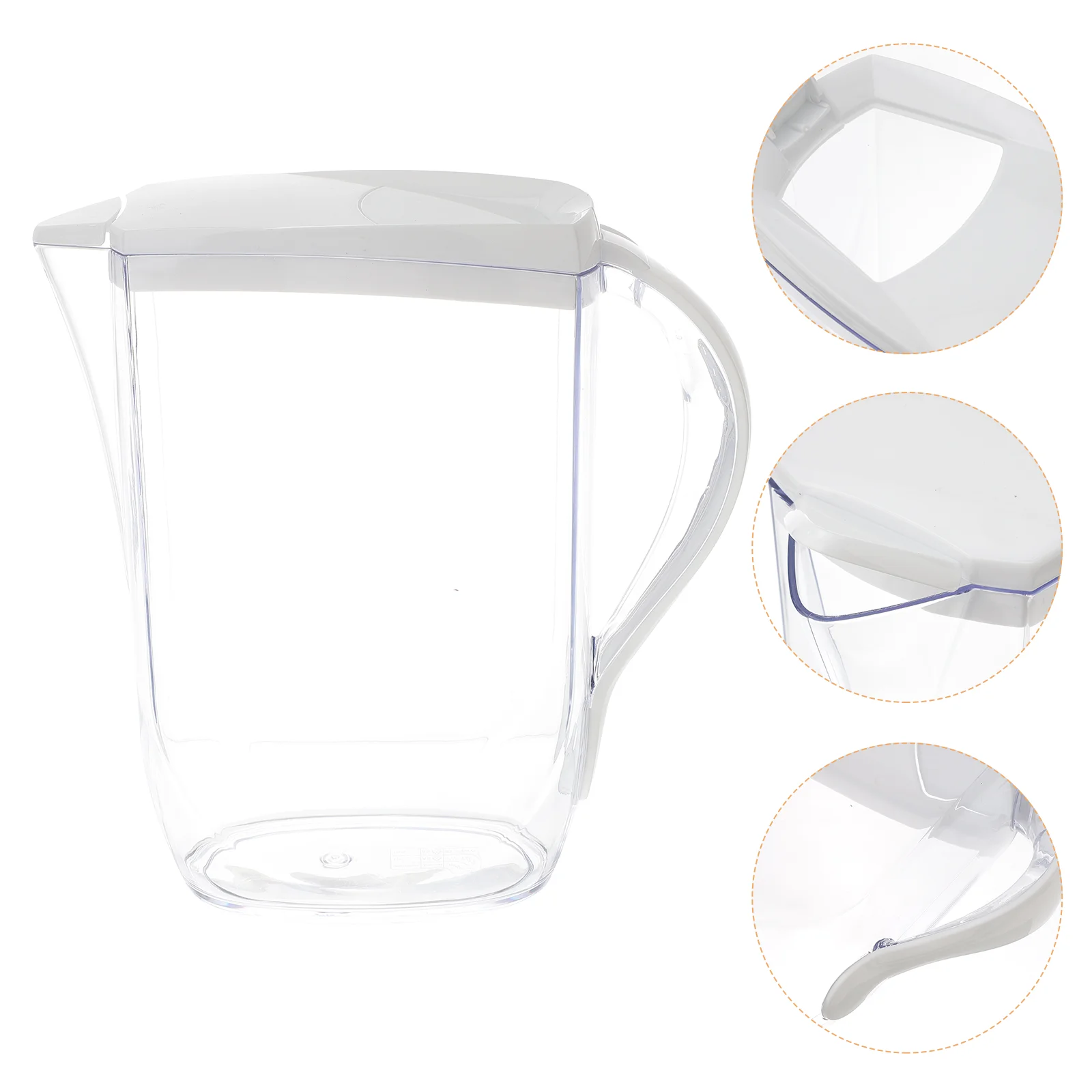 

Pitcher Plasticwater Jug Kettle Tea Beverage Lidorange Cold Fruit Icedglassdrink Large Beer Pitchersfridgejar