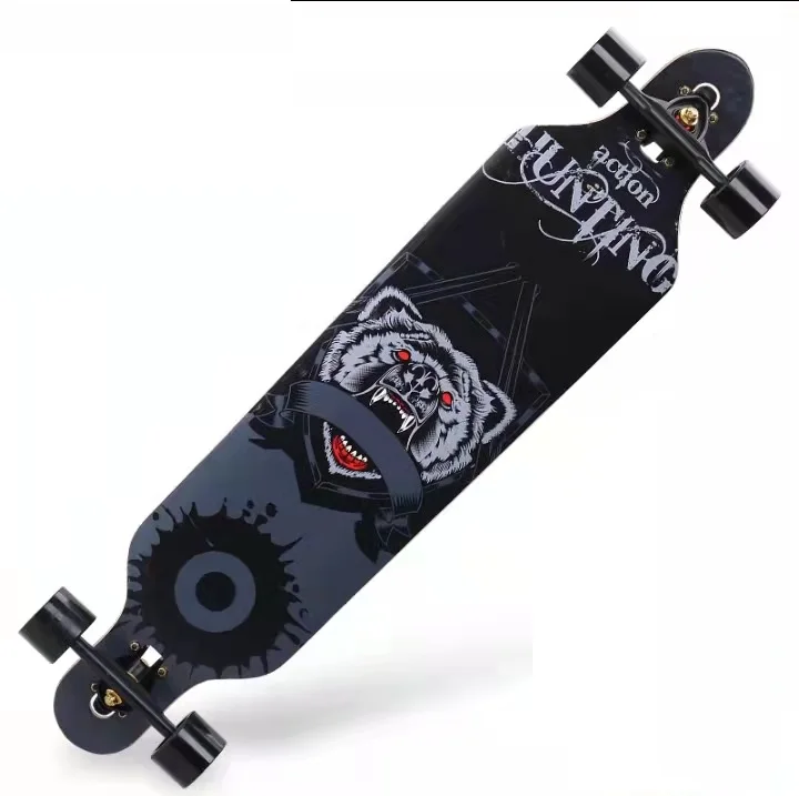 

High Quality Adult Skateboard Canadian Maple Custom Fish Skate Cutting Board 4 Wheel Wooden Longboard Skateboard