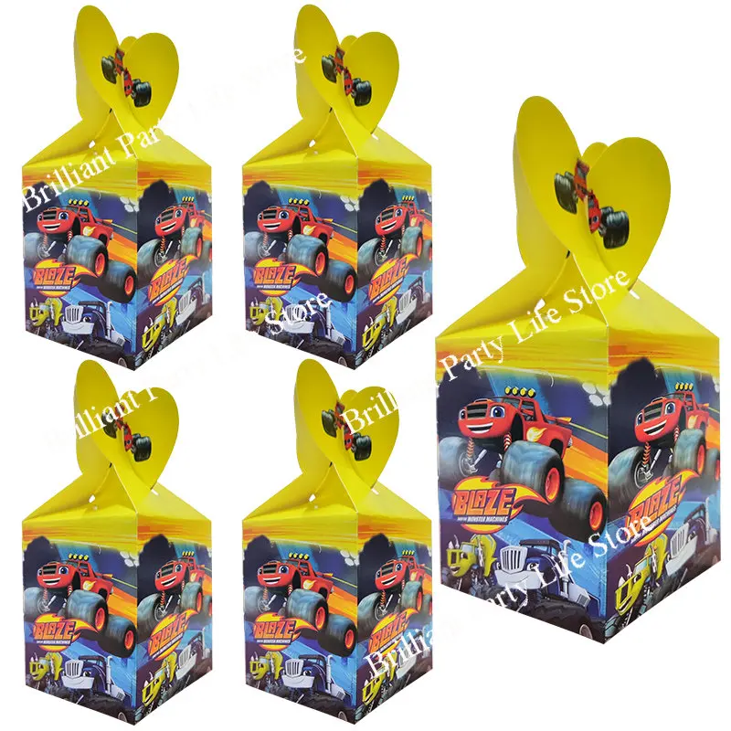 Happy Birthday Super Trucks Car Party Decoration  Gift Bags Racer Boy Toys