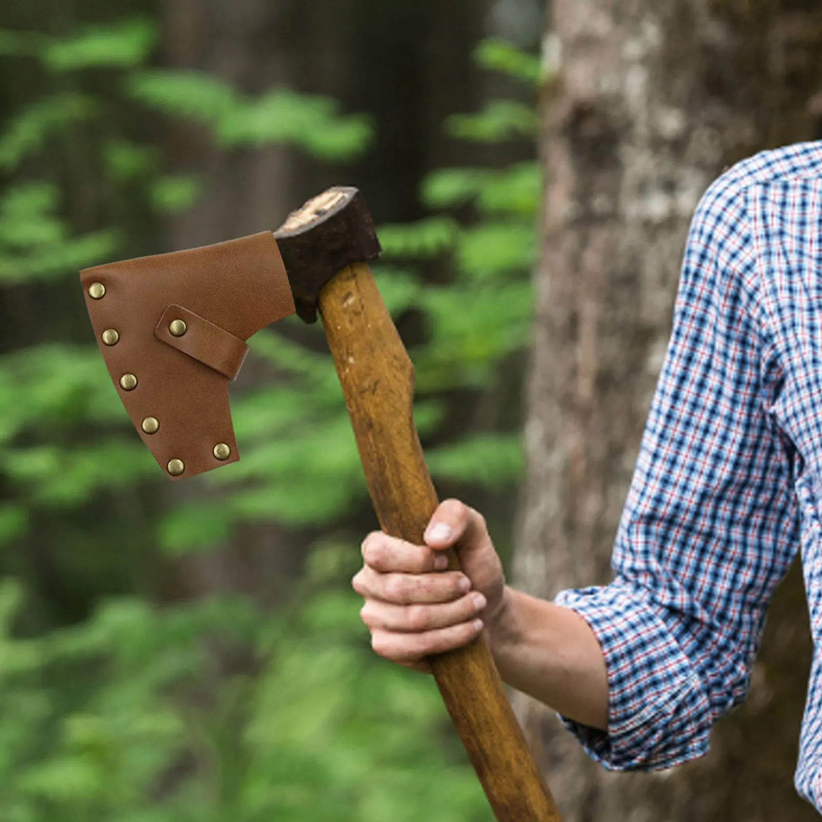 Кобура с топором Практичный Прочный кожаный чехол охотничий прочная защита