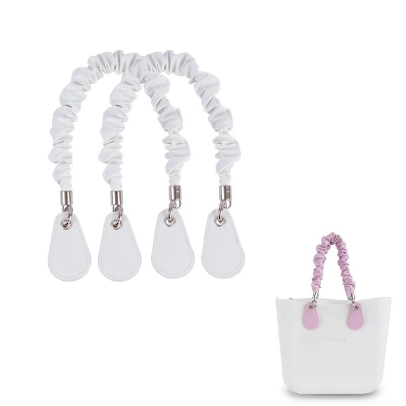 2022 new style  Wrinkled Leather Handle Strap Belt Fold Pleat bag shoulder strap accessories for Obag for EVA O bag body