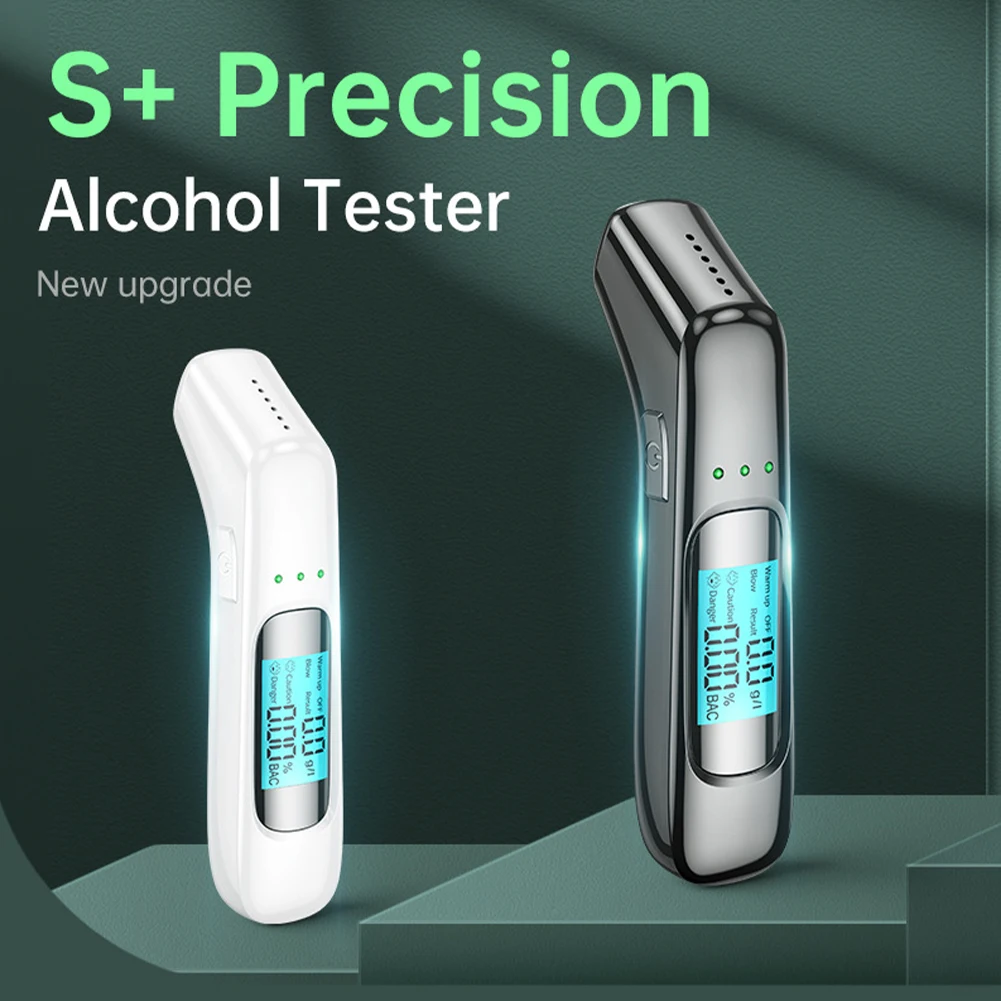 

Alcohol Tester Professional Breathalyzer Digital LCD Indicator Alcohol Breath Tester Portable Alcoholimeter Analyzer Detector