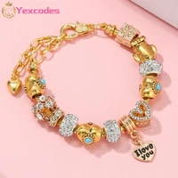 2022 bright gold fine love charm bracelet bangle fitting brand bracelet mens and womens brand jewelry gift direct sales