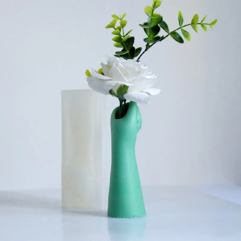 

New DIY Palm Vase Silicone Mold Plant Flower Plaster Vase Resin Mold Home Decoration Vase Plaster Mold