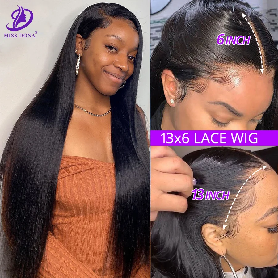 46 48 Inch Straight Lace Front Human Hair Wigs Lace Frontal Wig 13x6 Transparent Lace Wigs Pre plucked Lace Wigs 250 Density